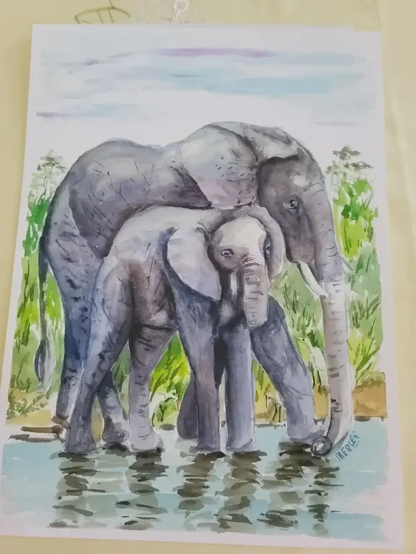 Elephant Canvas Wall Art - Image 2