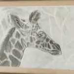 Giraffe Painting Black And White