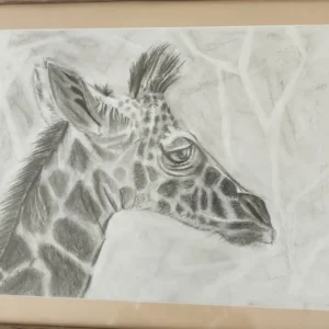 Giraffe Painting Black And White